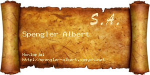 Spengler Albert névjegykártya
