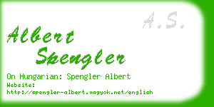 albert spengler business card